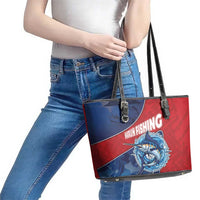Dominican Republic Fishing Leather Tote Bag Caribbean Master Baiter - Wonder Print Shop