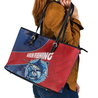 Dominican Republic Fishing Leather Tote Bag Caribbean Master Baiter - Wonder Print Shop