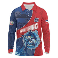 Dominican Republic Fishing Long Sleeve Polo Shirt Caribbean Master Baiter - Wonder Print Shop