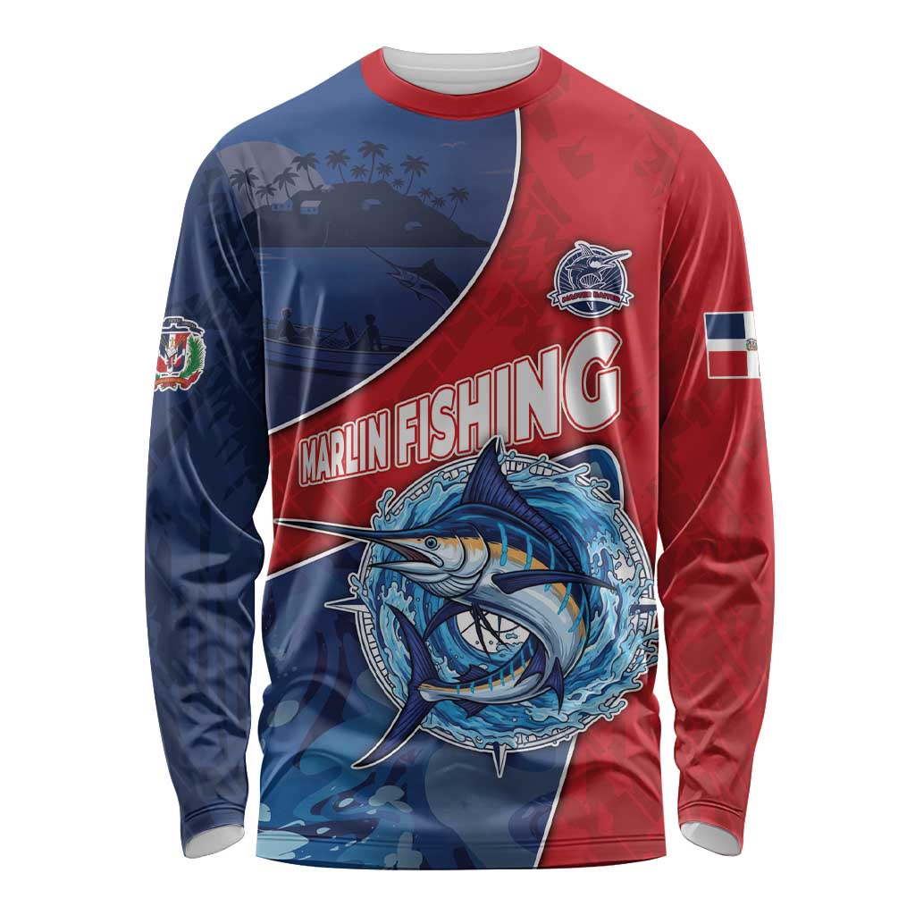 Dominican Republic Fishing Long Sleeve Shirt Caribbean Master Baiter - Wonder Print Shop