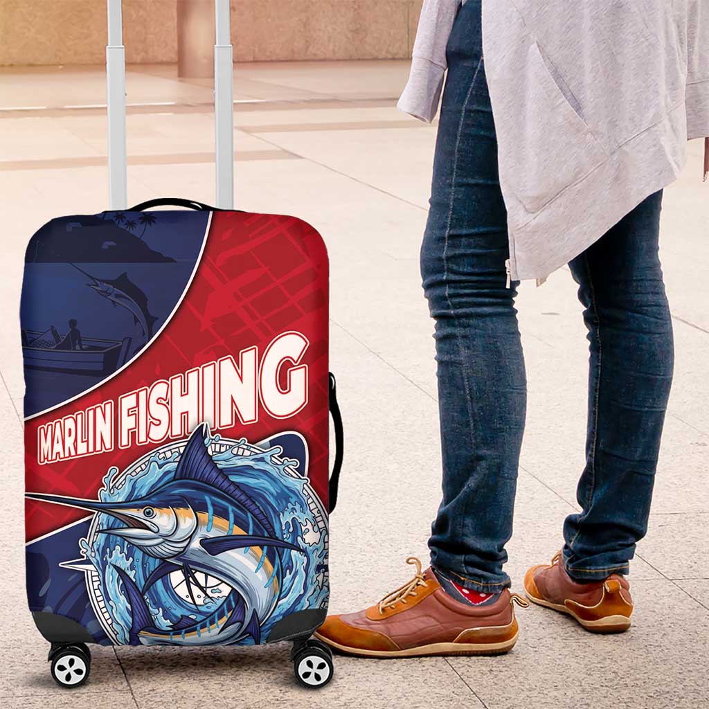 Dominican Republic Fishing Luggage Cover Caribbean Master Baiter - Wonder Print Shop