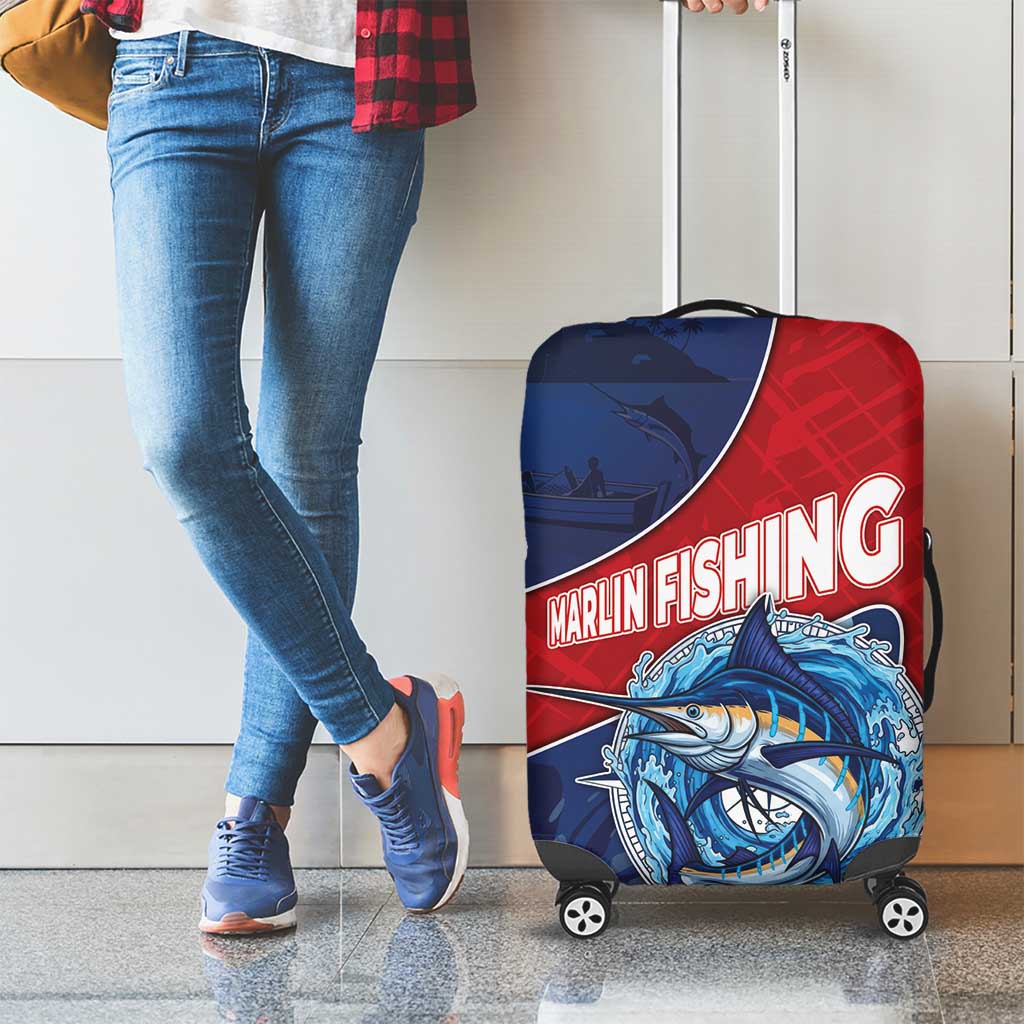 Dominican Republic Fishing Luggage Cover Caribbean Master Baiter - Wonder Print Shop