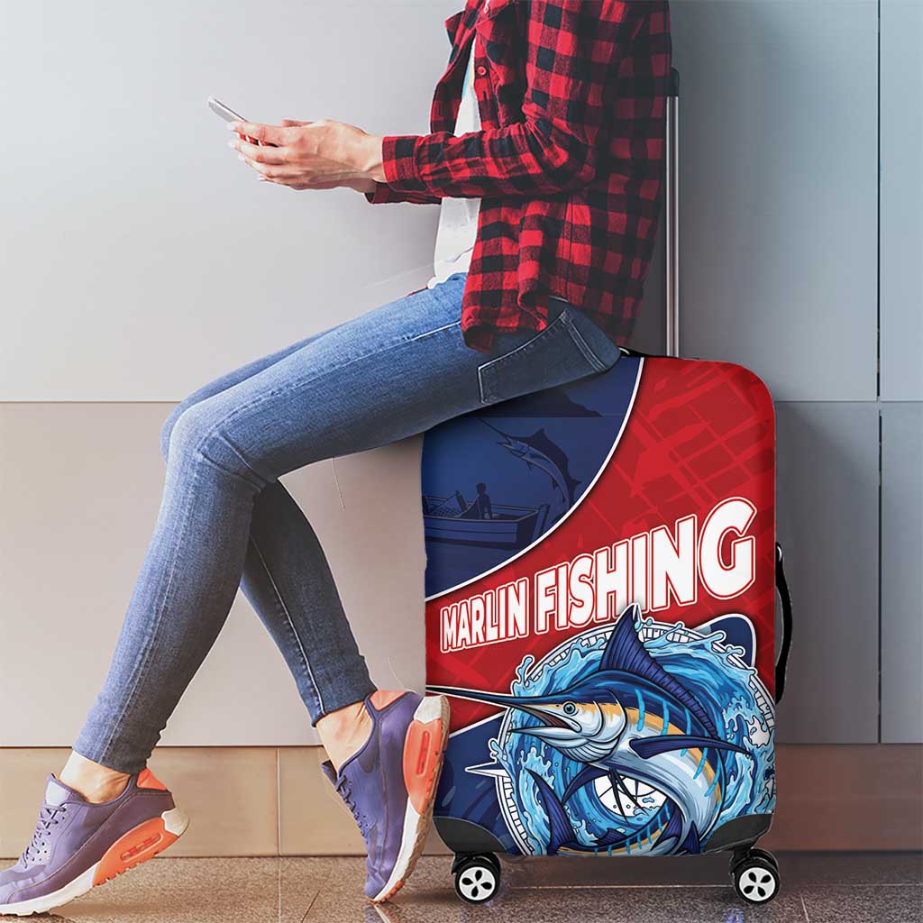 Dominican Republic Fishing Luggage Cover Caribbean Master Baiter - Wonder Print Shop