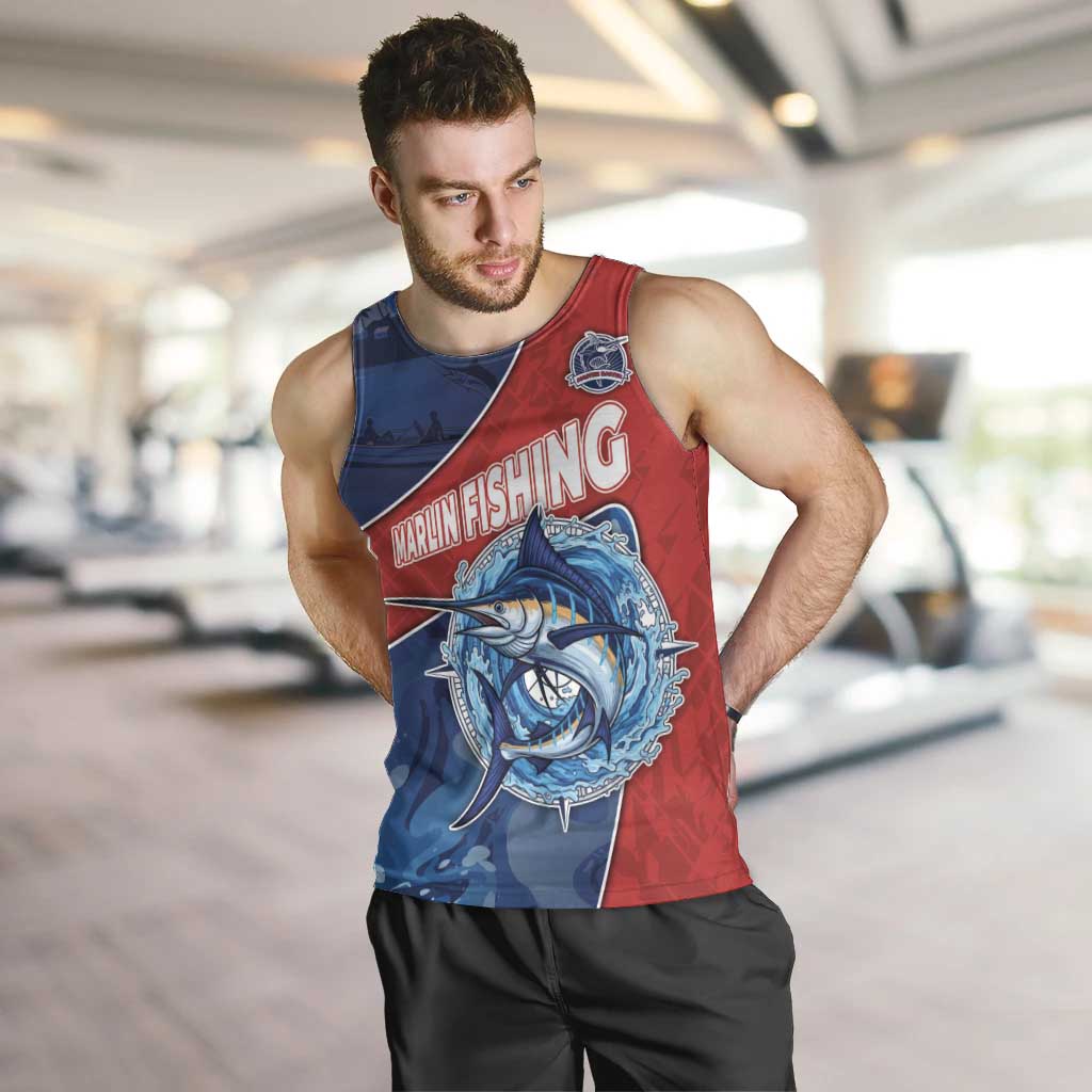Dominican Republic Fishing Men Tank Top Caribbean Master Baiter - Wonder Print Shop
