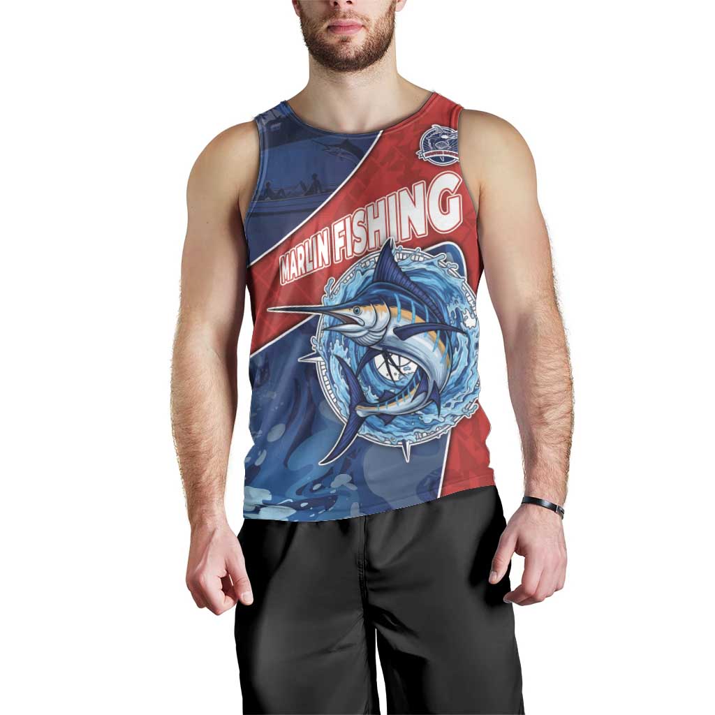 Dominican Republic Fishing Men Tank Top Caribbean Master Baiter - Wonder Print Shop