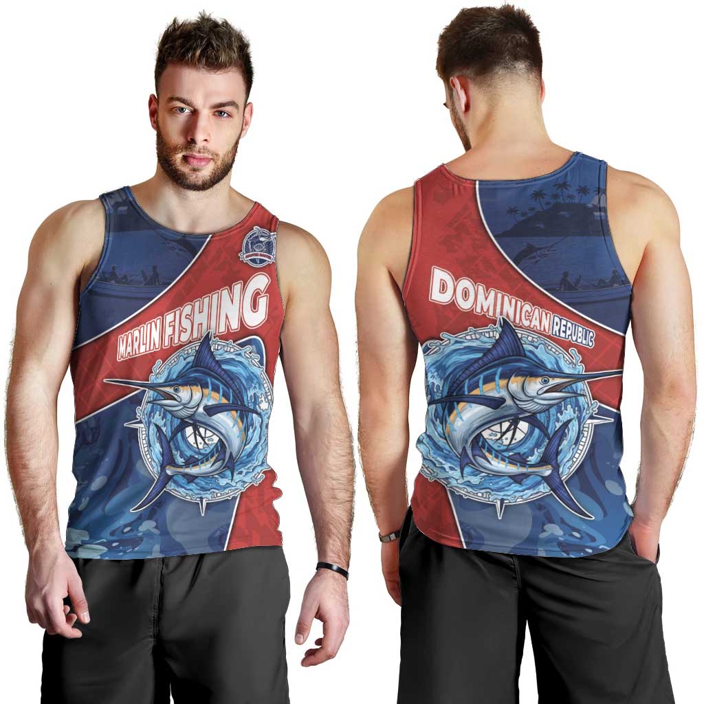 Dominican Republic Fishing Men Tank Top Caribbean Master Baiter - Wonder Print Shop