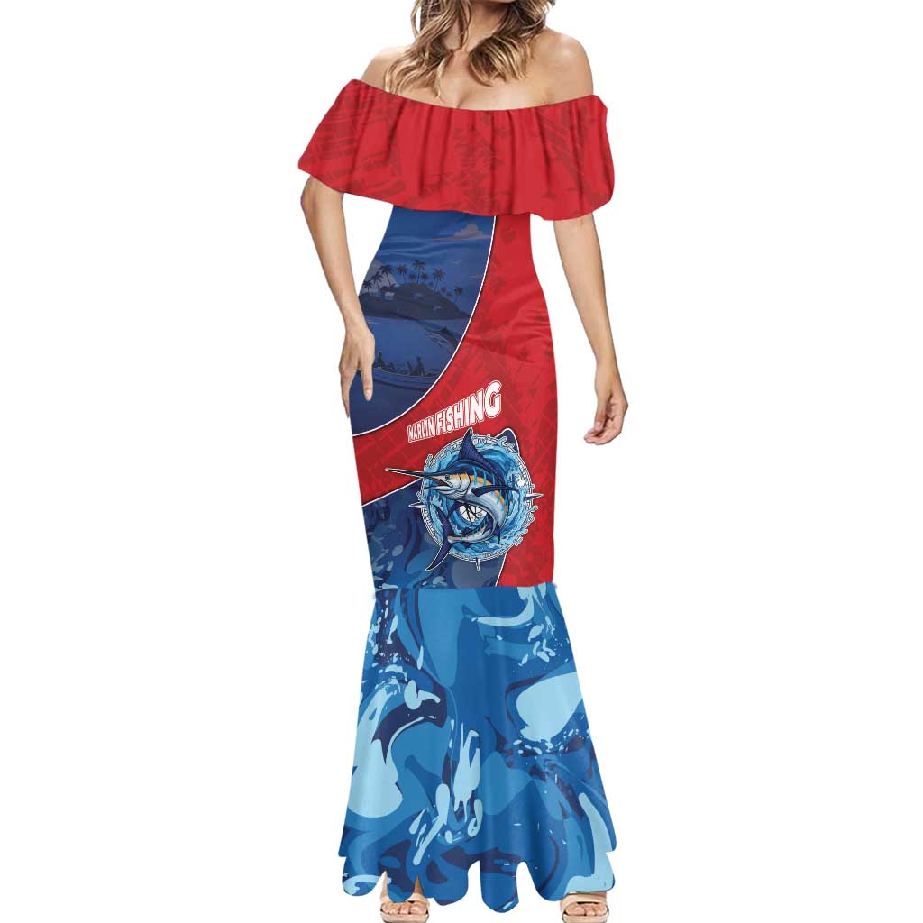 Dominican Republic Fishing Mermaid Dress Caribbean Master Baiter - Wonder Print Shop