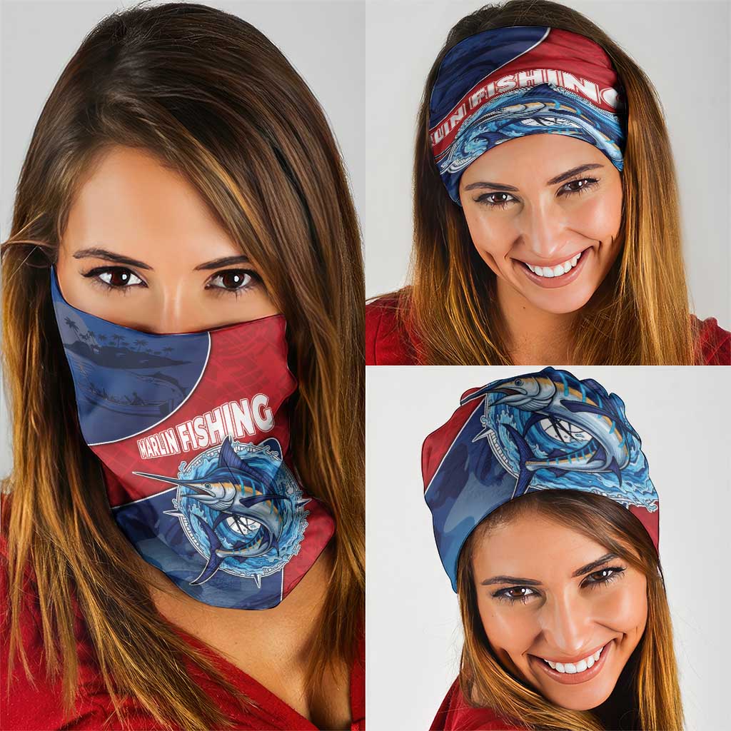 Dominican Republic Fishing Neck Gaiter Caribbean Master Baiter - Wonder Print Shop