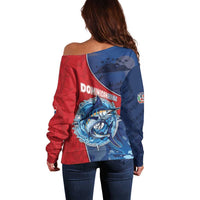 Dominican Republic Fishing Off Shoulder Sweater Caribbean Master Baiter - Wonder Print Shop