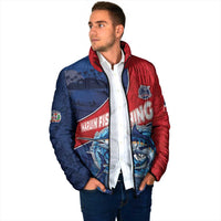 Dominican Republic Fishing Padded Jacket Caribbean Master Baiter - Wonder Print Shop