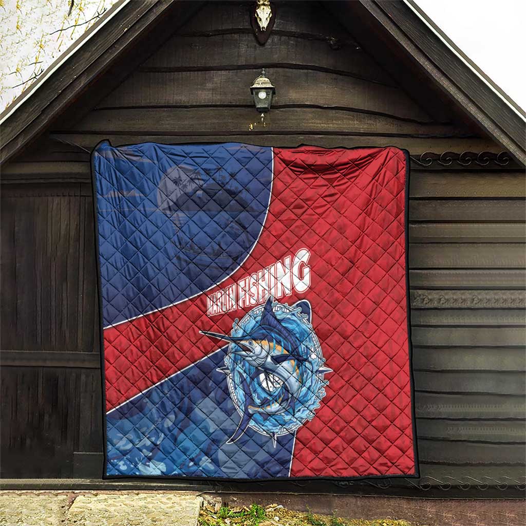 Dominican Republic Fishing Quilt Caribbean Master Baiter - Wonder Print Shop