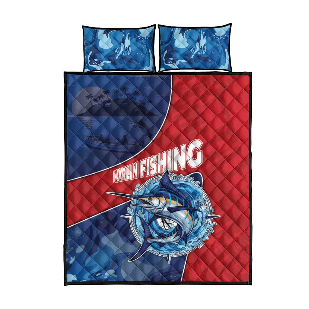 Dominican Republic Fishing Quilt Bed Set Caribbean Master Baiter - Wonder Print Shop