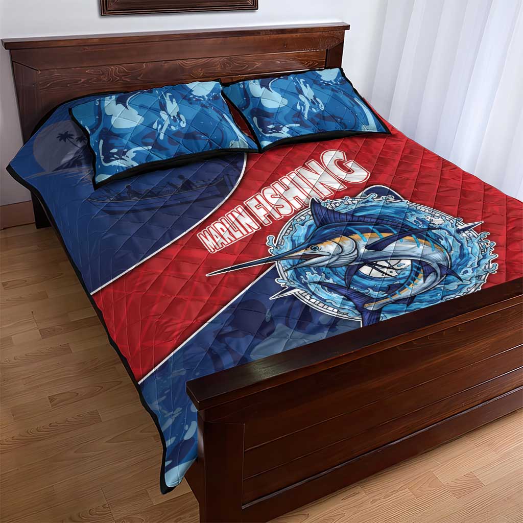 Dominican Republic Fishing Quilt Bed Set Caribbean Master Baiter - Wonder Print Shop