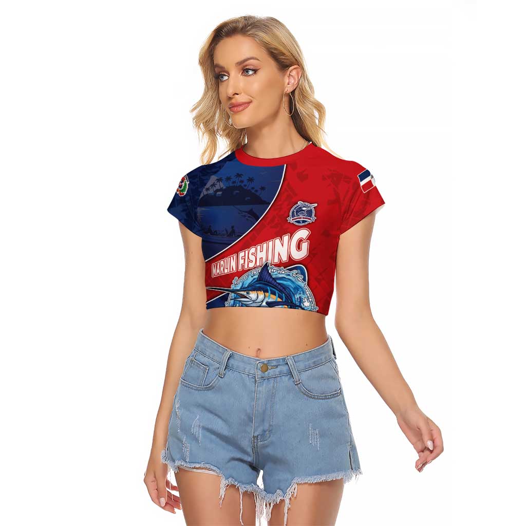 Dominican Republic Fishing Raglan Cropped T Shirt Caribbean Master Baiter - Wonder Print Shop