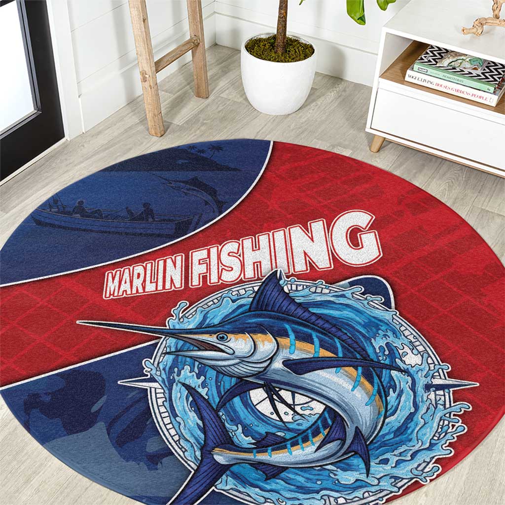 Dominican Republic Fishing Round Carpet Caribbean Master Baiter - Wonder Print Shop