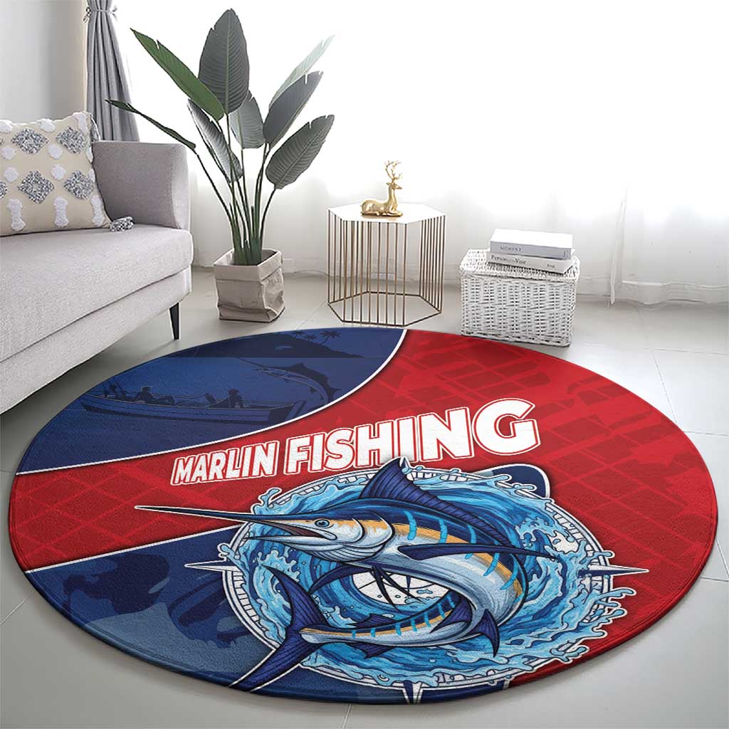 Dominican Republic Fishing Round Carpet Caribbean Master Baiter - Wonder Print Shop
