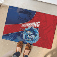 Dominican Republic Fishing Rubber Doormat Caribbean Master Baiter - Wonder Print Shop