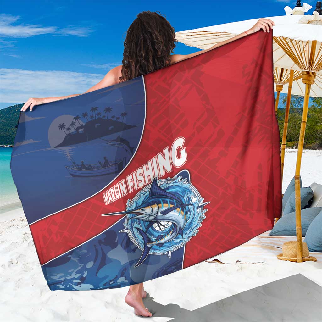 Dominican Republic Fishing Sarong Caribbean Master Baiter - Wonder Print Shop