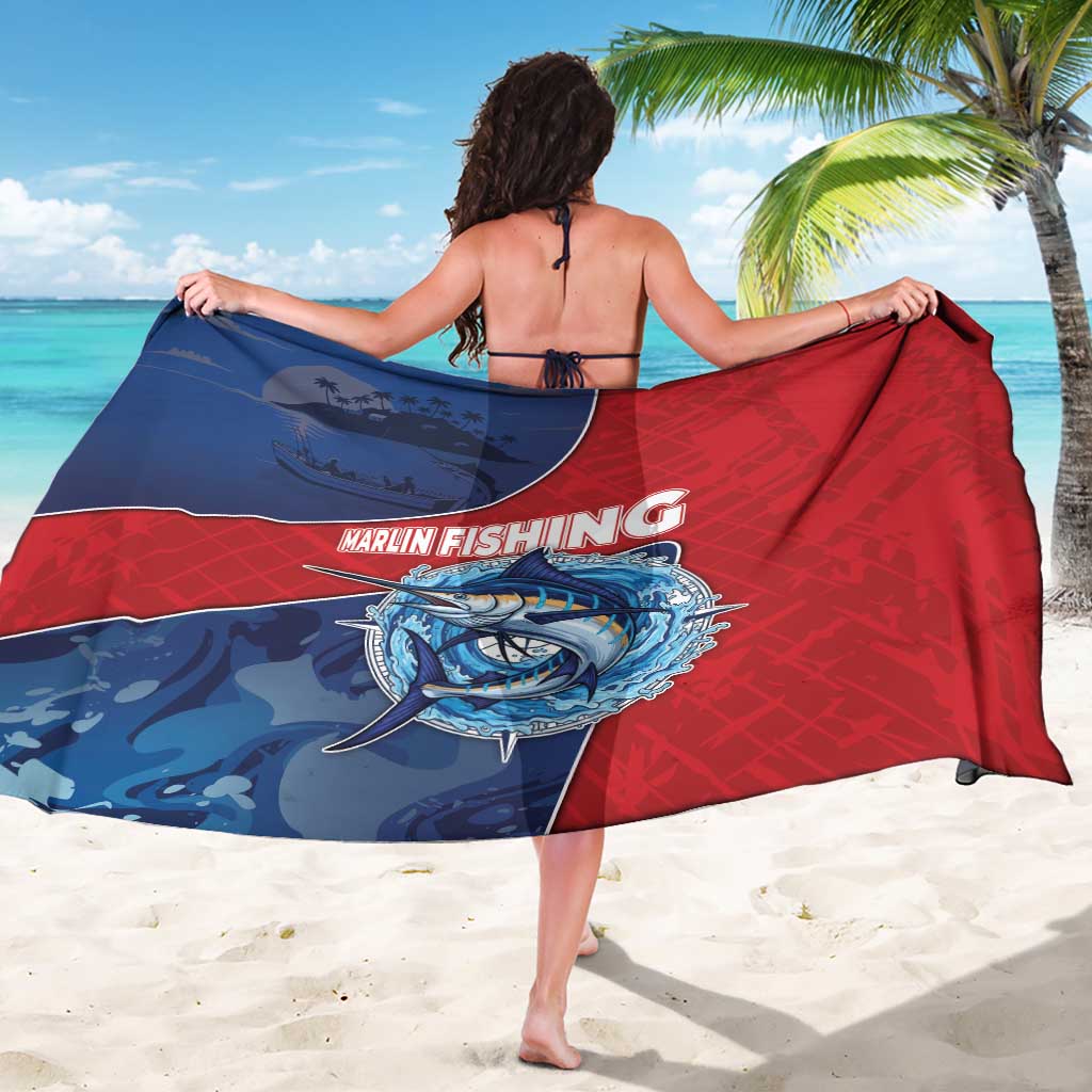 Dominican Republic Fishing Sarong Caribbean Master Baiter - Wonder Print Shop