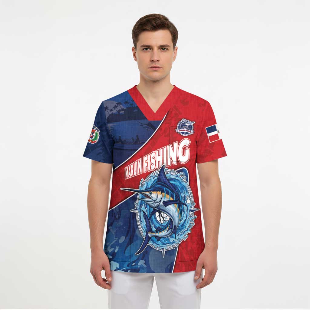 Dominican Republic Fishing Scrub Top Caribbean Master Baiter - Wonder Print Shop