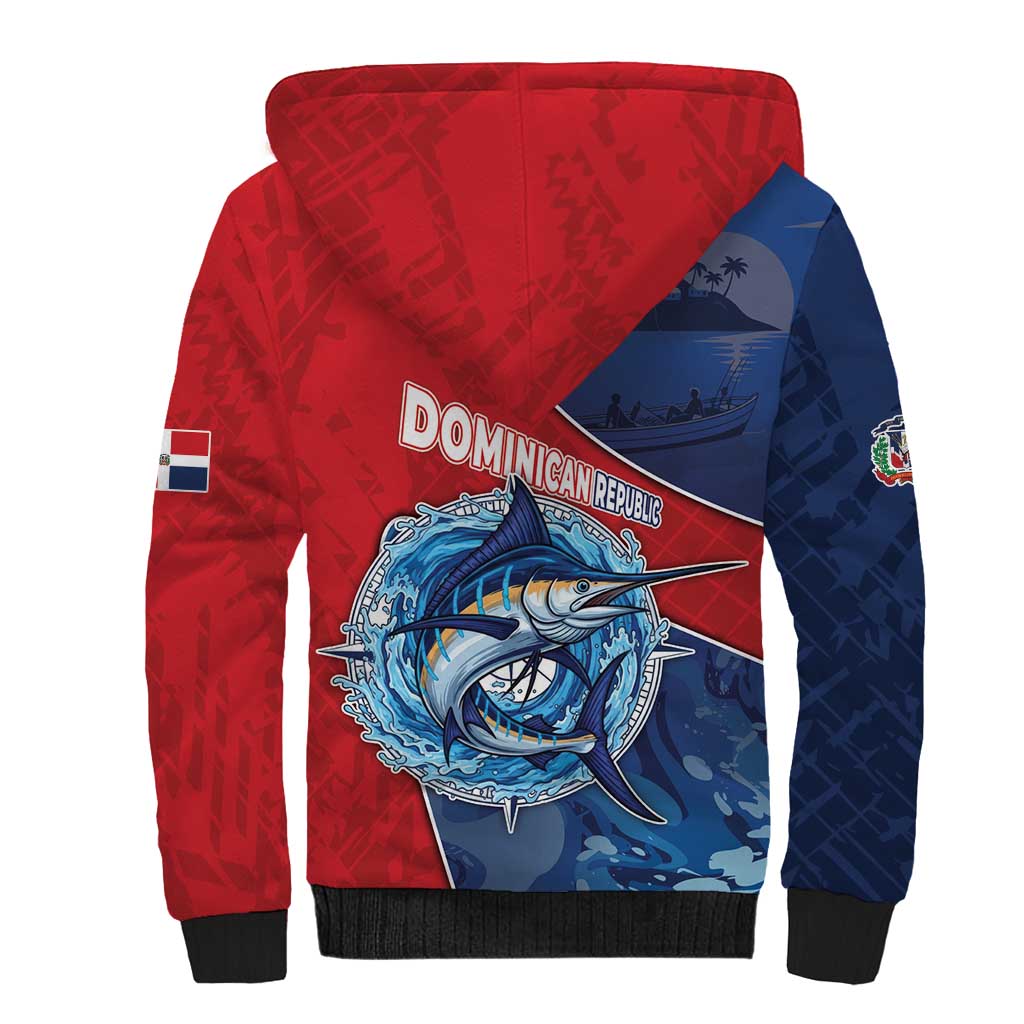 Dominican Republic Fishing Sherpa Hoodie Caribbean Master Baiter - Wonder Print Shop