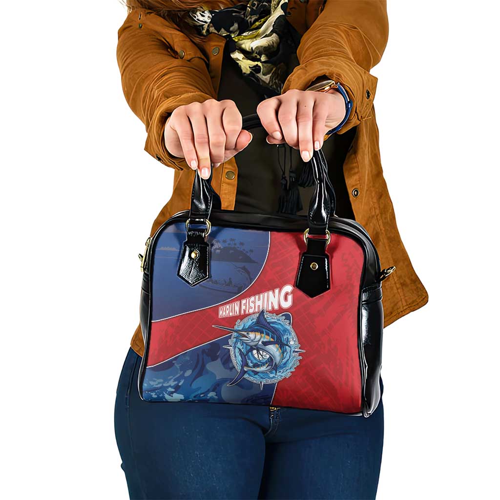 Dominican Republic Fishing Shoulder Handbag Caribbean Master Baiter - Wonder Print Shop