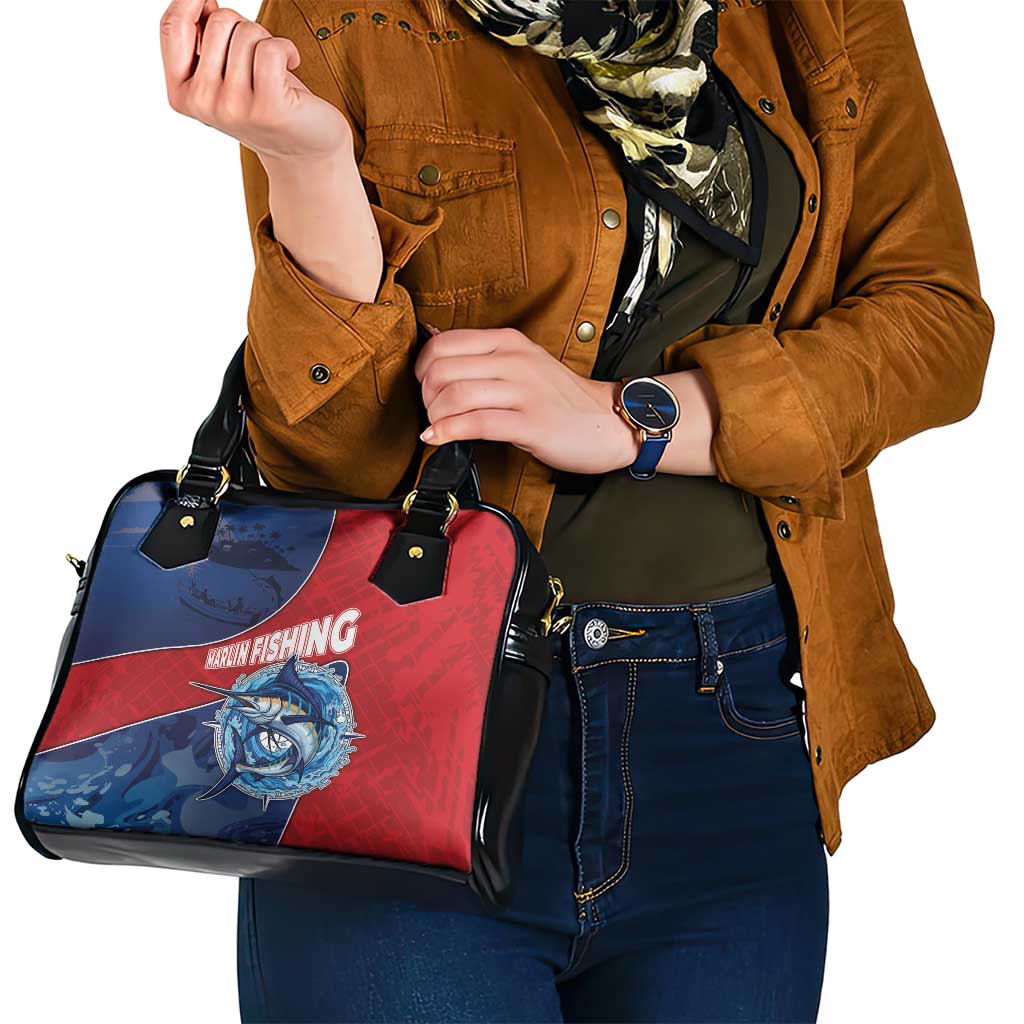 Dominican Republic Fishing Shoulder Handbag Caribbean Master Baiter - Wonder Print Shop