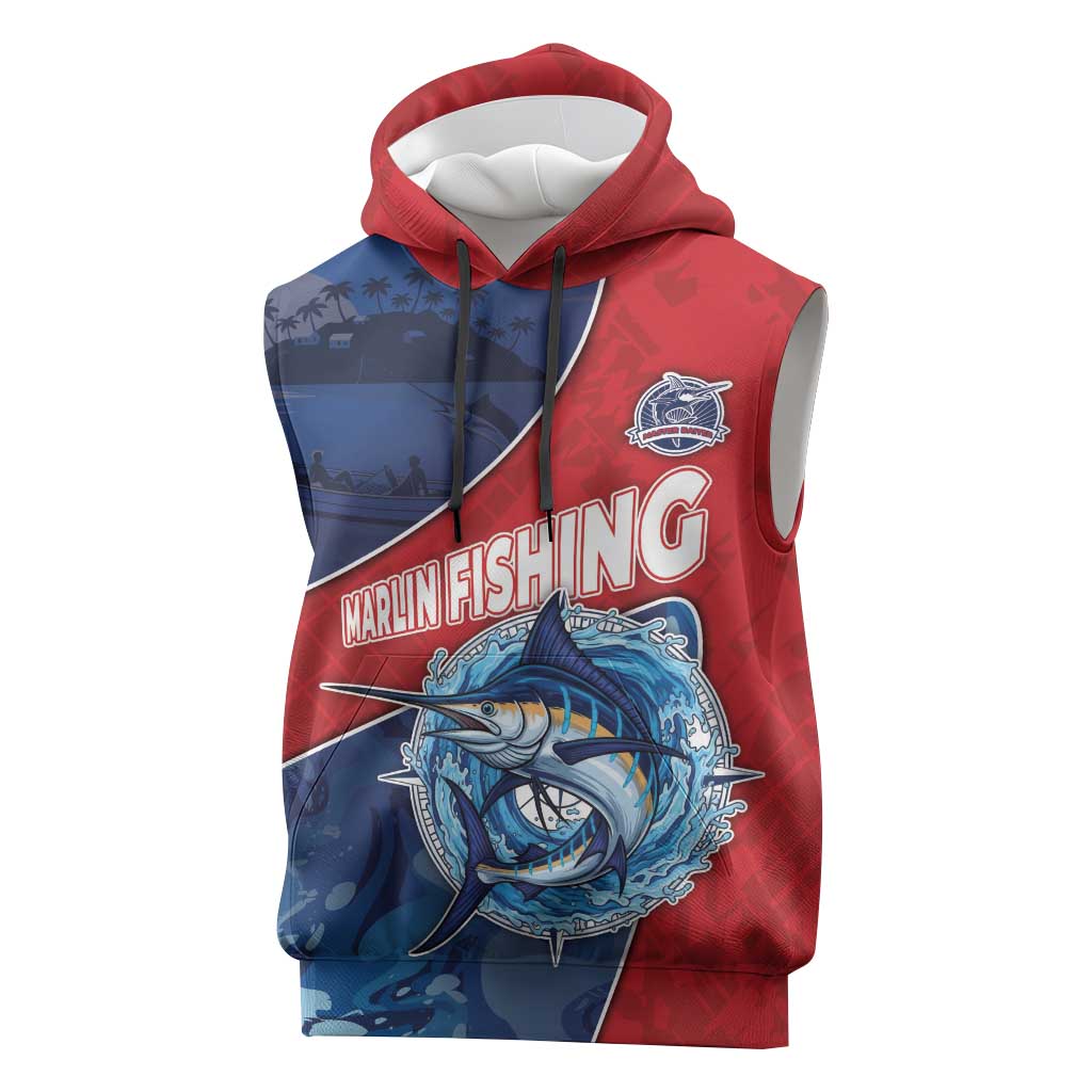 Dominican Republic Fishing Sleeveless Hoodie Caribbean Master Baiter - Wonder Print Shop