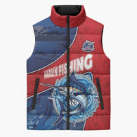 Dominican Republic Fishing Sleeveless Puffer Jacket Caribbean Master Baiter - Wonder Print Shop