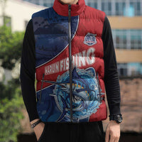 Dominican Republic Fishing Sleeveless Puffer Jacket Caribbean Master Baiter - Wonder Print Shop