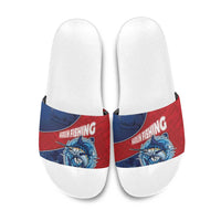 Dominican Republic Fishing Slide Sandals Caribbean Master Baiter - Wonder Print Shop