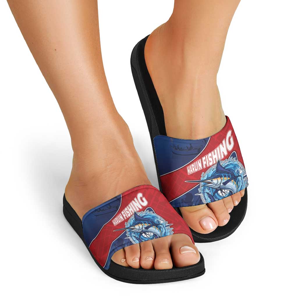Dominican Republic Fishing Slide Sandals Caribbean Master Baiter - Wonder Print Shop