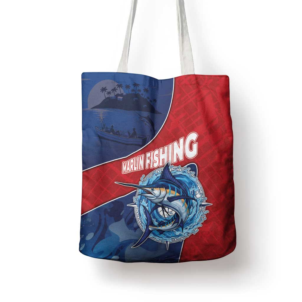 Dominican Republic Fishing Tote Bag Caribbean Master Baiter - Wonder Print Shop