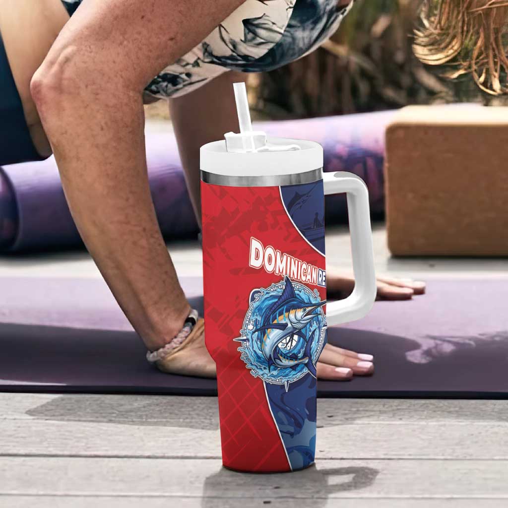 Dominican Republic Fishing Tumbler With Handle Caribbean Master Baiter - Wonder Print Shop