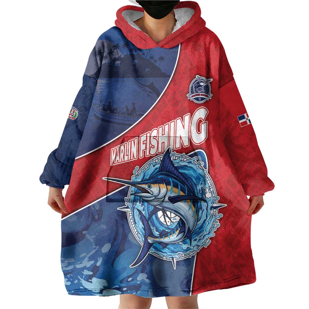 Dominican Republic Fishing Wearable Blanket Hoodie Caribbean Master Baiter - Wonder Print Shop
