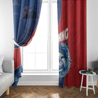 Dominican Republic Fishing Window Curtain Caribbean Master Baiter - Wonder Print Shop