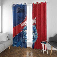 Dominican Republic Fishing Window Curtain Caribbean Master Baiter - Wonder Print Shop