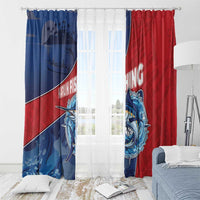 Dominican Republic Fishing Window Curtain Caribbean Master Baiter - Wonder Print Shop