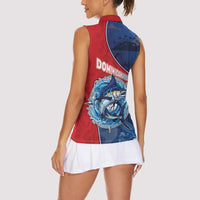Dominican Republic Fishing Women Sleeveless Polo Shirt Caribbean Master Baiter - Wonder Print Shop
