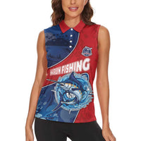 Dominican Republic Fishing Women Sleeveless Polo Shirt Caribbean Master Baiter - Wonder Print Shop