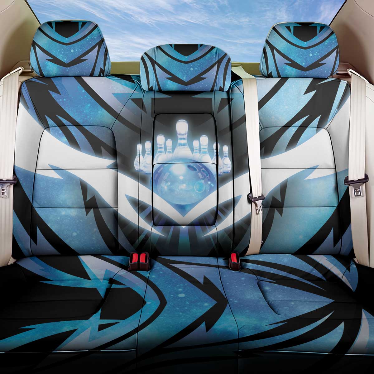 Bowling Back Car Seat Cover Cosmic Strike