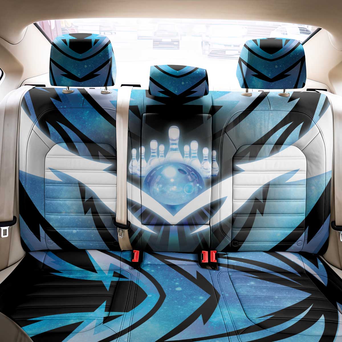 Bowling Back Car Seat Cover Cosmic Strike