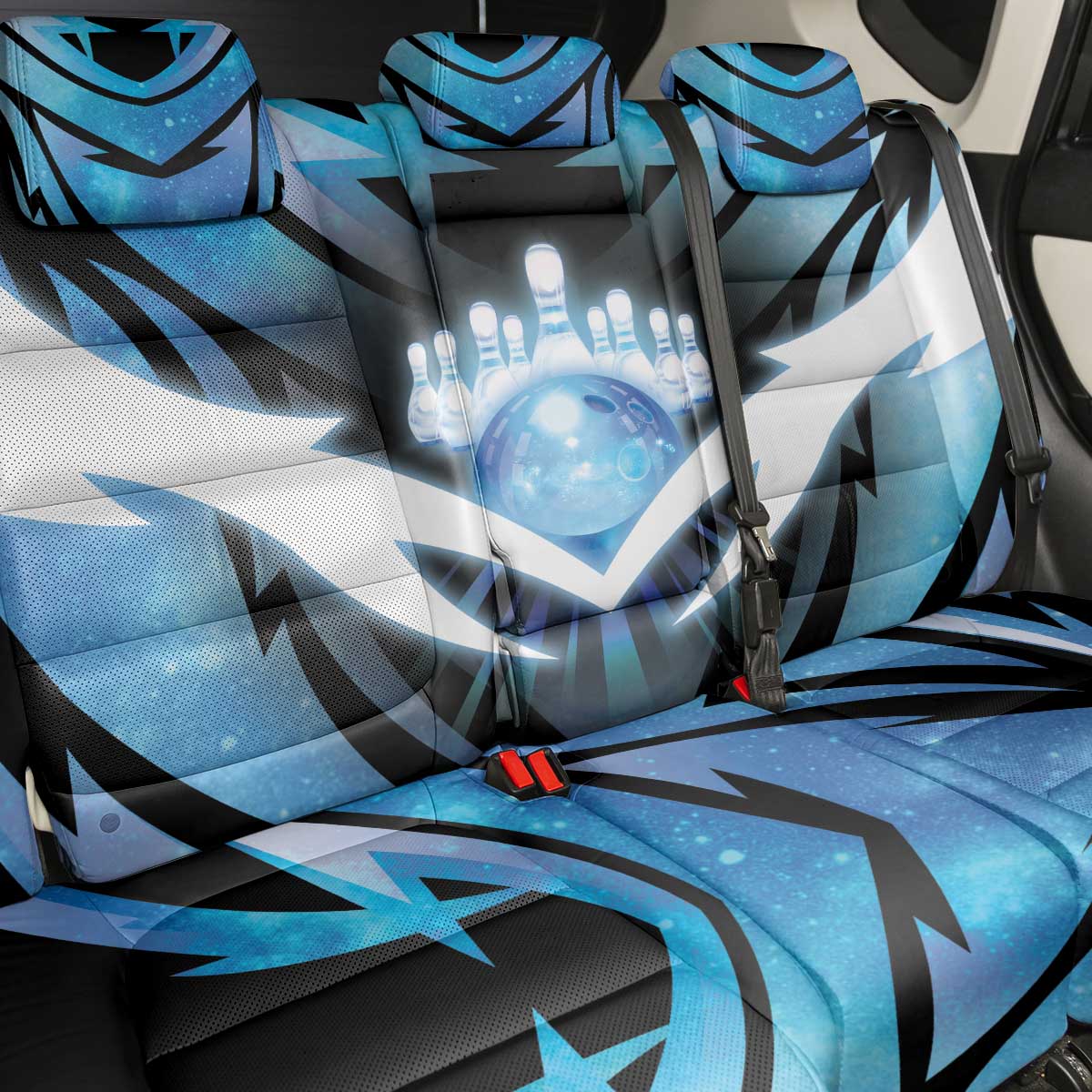 Bowling Back Car Seat Cover Cosmic Strike