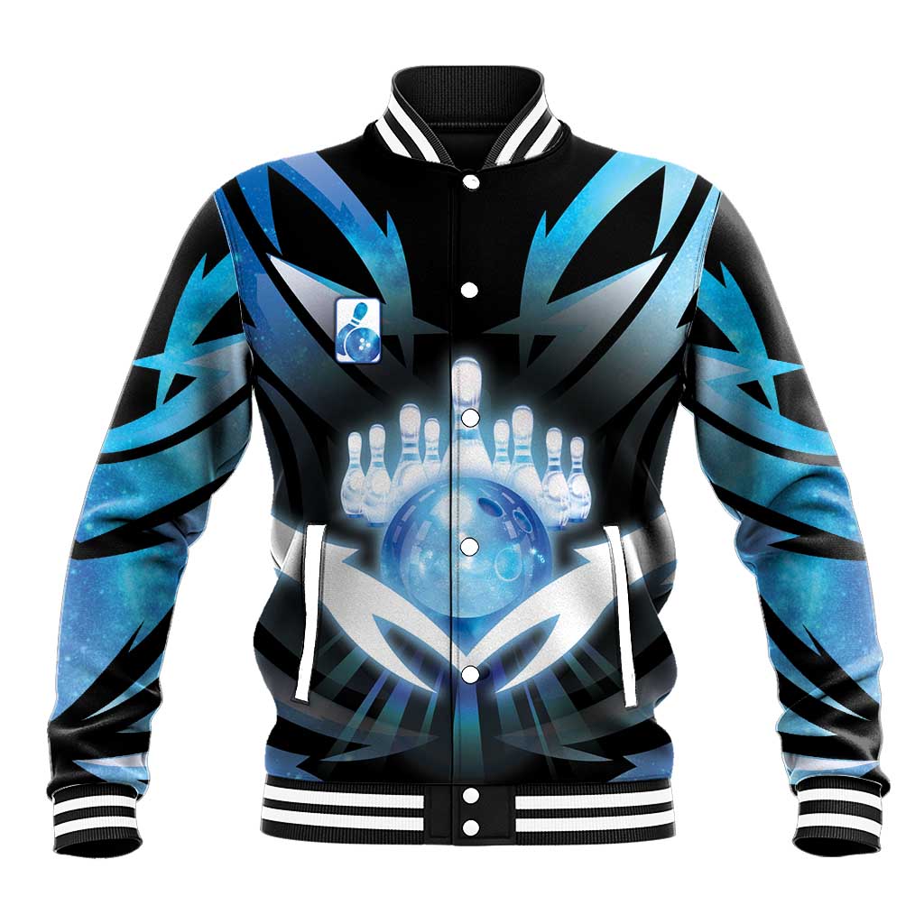 Personalized Bowling Baseball Jacket Cosmic Strike