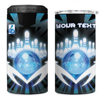 Personalized Bowling 4 in 1 Can Cooler Tumbler Cosmic Strike