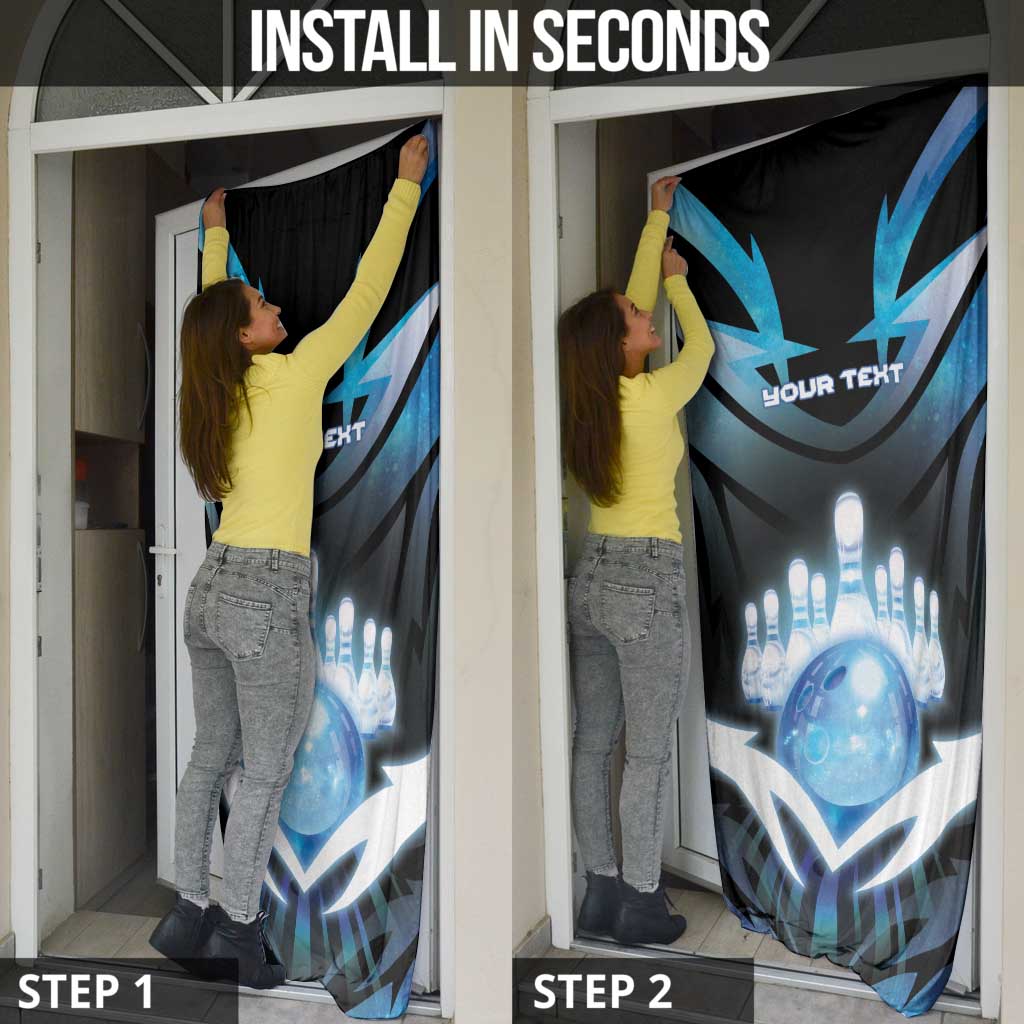 Personalized Bowling Door Cover Cosmic Strike