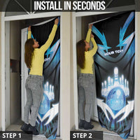 Personalized Bowling Door Cover Cosmic Strike