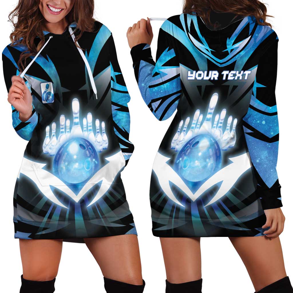 Personalized Bowling Hoodie Dress Cosmic Strike