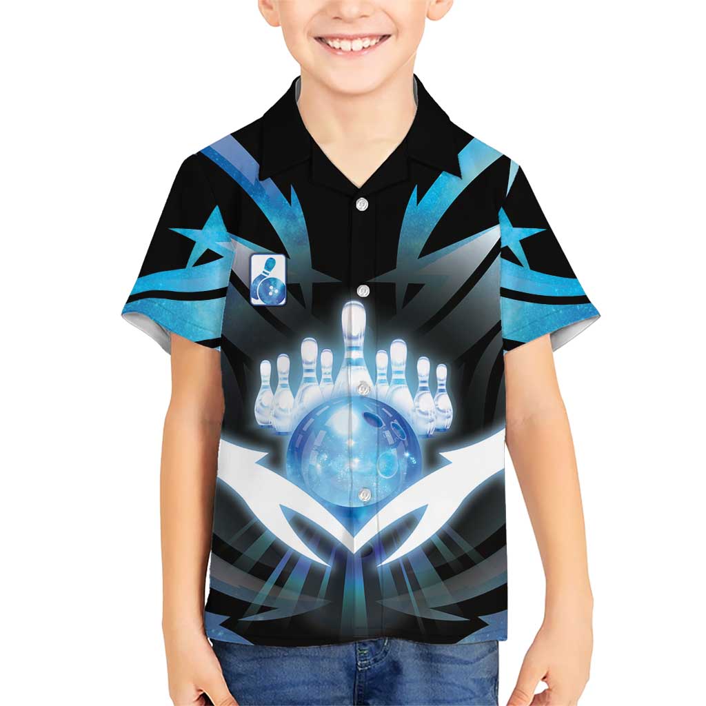 Personalized Bowling Kid Hawaiian Shirt Cosmic Strike