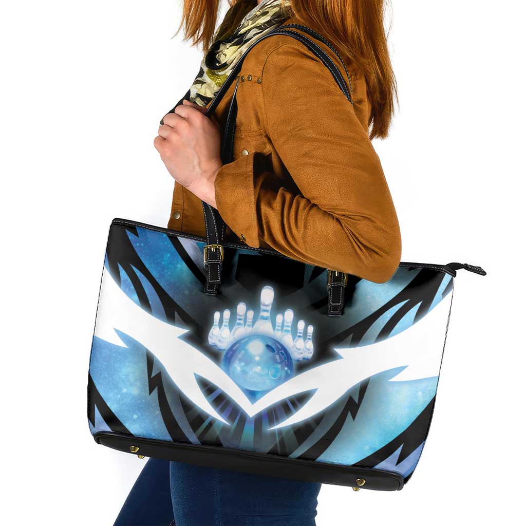 Bowling Leather Tote Bag Cosmic Strike